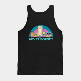 Never Forget VHS Cassette Floppy Disk Tank Top